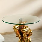 Столик журнальный декоративный «Африканка с ребёнком на спине», под золото, 42×42×64 см - Фото 6