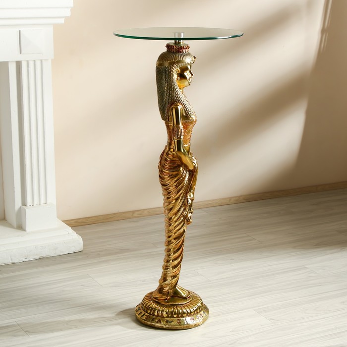 Стол декоративный "Клеопатра" золото 45х45х103 см