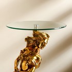 Столик журнальный декоративный «Дельфин и русалка», под золото, 48×48×104 см - Фото 7