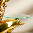 Столик журнальный декоративный «Дельфин и русалка», под золото, 48×48×104 см - Фото 8