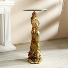 Столик журнальный декоративный «Девушка у вазы», под золото, 45×45×98 см - Фото 3