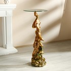 Столик журнальный декоративный «Ястреб на скале», под золото и серебро, 45×45×104 см - Фото 3