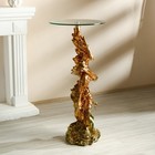 Столик журнальный декоративный «Ястреб на скале», под золото и серебро, 45×45×104 см - Фото 4