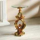 Столик журнальный декоративный «Цветник», под золото, 45×45×82 см - Фото 2