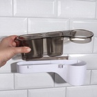 Органайзер настенный, 3 секции, с клеевыми крючками, 28.7×10.5×8.5 см, коричневый, белый - Фото 3