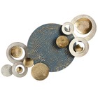 Декор настенный металл "Оазис в пустыне" с золотом 127х61х5,7 см - фото 23431795