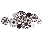 Декор настенный металл "Чёрно-белая Африка" 121,3х51,5х10 см - фото 23431822