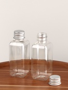 Набор для хранения, 2 бутылочки по 50 мл, 9×3 см, цвет серебристый/прозрачный - Фото 3