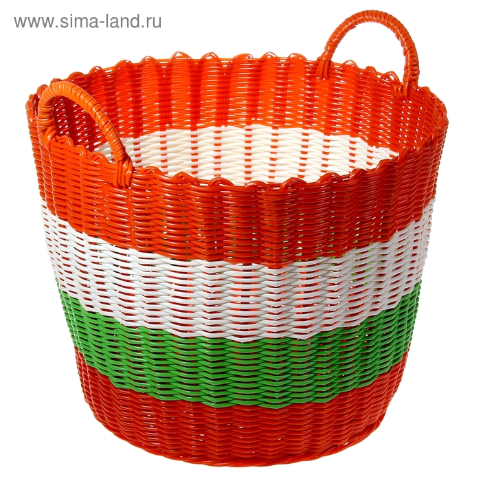 Корзина для белья универсальная плетёная Доляна, 33×33×30 см, цвет МИКС - Фото 1