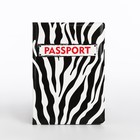 Обложка для паспорта, цвет чёрный/белый