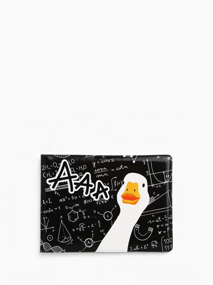 Обложка для студенческого билета «Гусь», чёрная - Фото 1