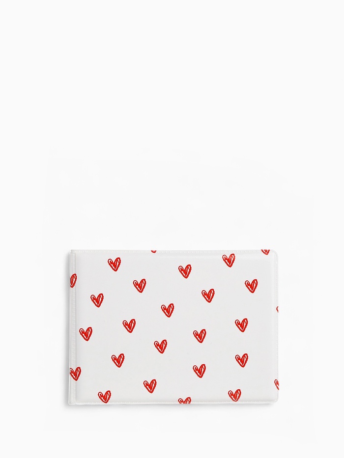 Обложка для студенческого билета, с сердечками, белая - Фото 1