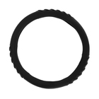 Оплетка на руль Nova Bright экокожа, черная, фигурные резиновые вставки, M 10236879