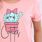 Комплект женский домашний (футболка, брюки), цвет розовый, размер 48 - фото 24671595