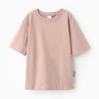 Футболка детская MINAKU:Basic line kids цвет бежевый, рост 98 см - Фото 7