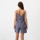 Пижама женская (майка, шорты) KAFTAN Basic размер 48-50, серо-синяя - Фото 5