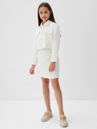 Комплект для девочки (жакет и юбка) MINAKU: PartyDress, белый, рост 146 см - Фото 7