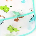 Нагрудник с рукавами и карманом «Динозавр», рубашка, 0-2 года (рукав 34см, грудь 43*36см) - фото 23424583