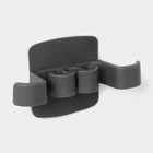 Держатели для проводов, самоклеящиеся, набор 3 шт., 9.5×5.3×2.5 см, пластик, белый/чёрный/серый - Фото 3