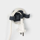 Держатели для проводов, самоклеящиеся, набор 3 шт., 9.5×5.3×2.5 см, пластик, белый/чёрный/серый - Фото 2