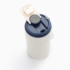 Термокружка Coffee, 450 мл, сохраняет тепло до 6 ч, термометр, синяя - Фото 7