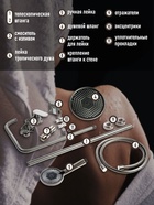 Душевая система ZEIN Z3893, излив в корпусе, лейка верхняя d=23 см, ручная 11.5 см, графит 9932203