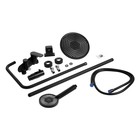 Душевая система ZEIN Z3894, излив в корпусе, лейка верхняя d=23 см, ручная 11.5 см, черная - Фото 19