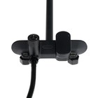 Душевая система ZEIN Z3894, излив в корпусе, лейка верхняя d=23 см, ручная 11.5 см, черная - Фото 13