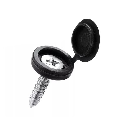 Декоративный колпачок для саморезов, черный, набор 100 шт.