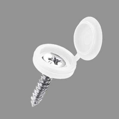 Заглушка для саморезов, пластик, белый, набор 100 шт.