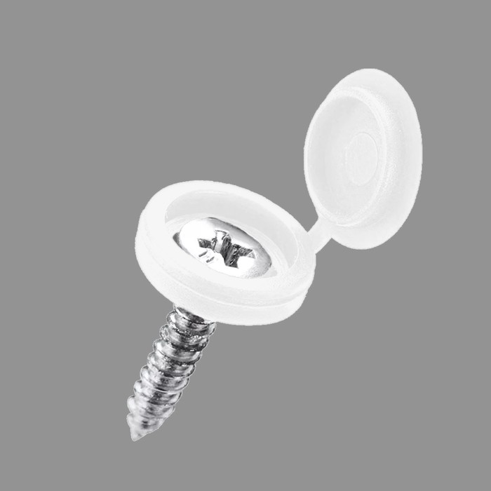 Заглушка для саморезов, пластик, белый, набор 100 шт. - Фото 1