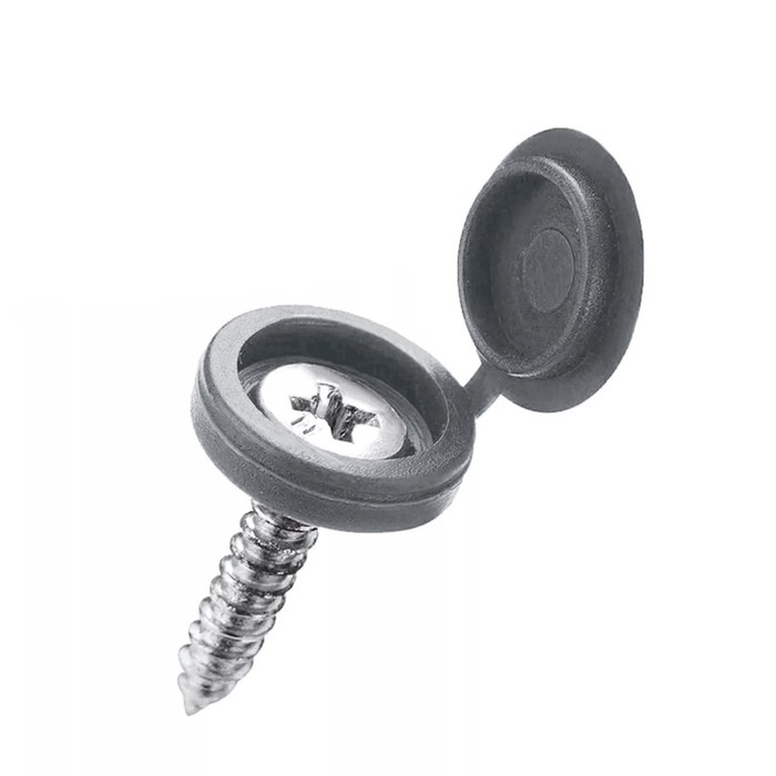 Декоративный колпачок для саморезов, серый, набор 100 шт. - Фото 1