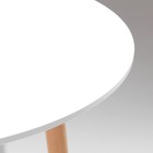 Стол на деревянных ножках HY-T06, белый, размер 80х74 см - Фото 3