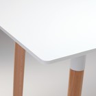 Стол на деревянных ножках HY-T04, белый, размер 120х60х74 см - Фото 4