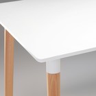 Стол на деревянных ножках HY-T04, белый, размер 120х80х74 см - Фото 4