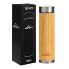 Термос Мастер К Wood, 500 мл, с ситечком, бамбук, нержавеющая сталь - Фото 3