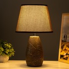 Настольная лампа "Аарон" Е14 40Вт шоколадно-золотой 22х22х36 см RISALUX - фото 23459618