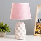 Настольная лампа "Айрис" Е14 40Вт розовый 20х20х33 см RISALUX - фото 3390298