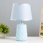 Настольная лампа "Асфея" Е14 40Вт голубой 20х20х33 см RISALUX - фото 2934705