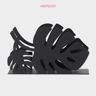 Салфетница Доляна «Листья», 13×4×7.5 см, чёрная - Фото 2