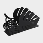 Салфетница Доляна «Листья», 13×4×7.5 см, чёрная - Фото 3