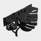Салфетница «Листья», 13×4×7,5 см, цвет чёрный - фото 4495274