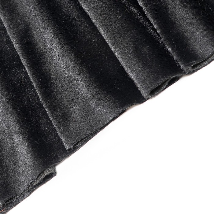 Лоскут Мех на трикотажной основе, 100*150см,цвет черный