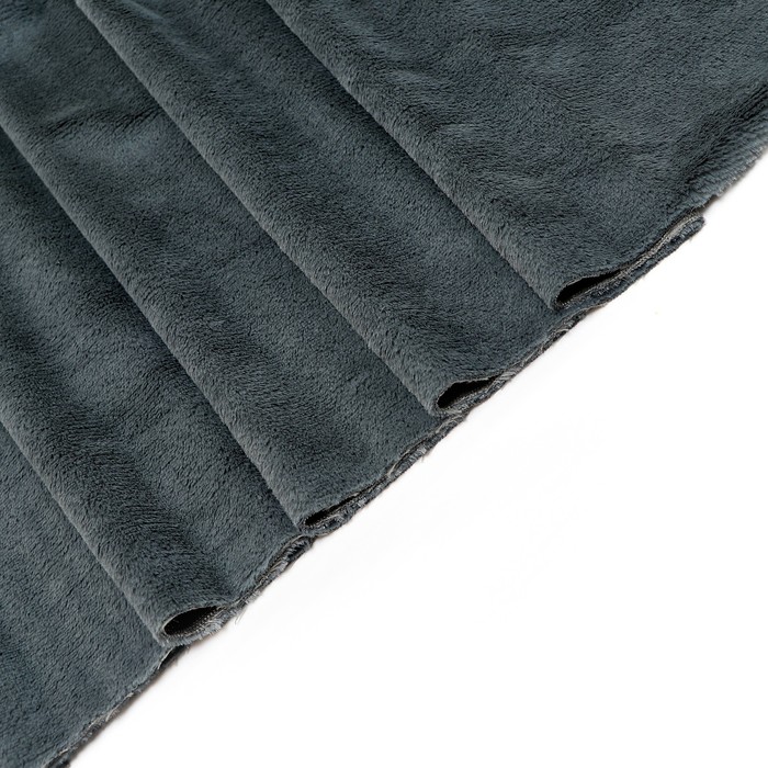 Лоскут Мех на трикотажной основе, 100*150см,цвет темно-серый