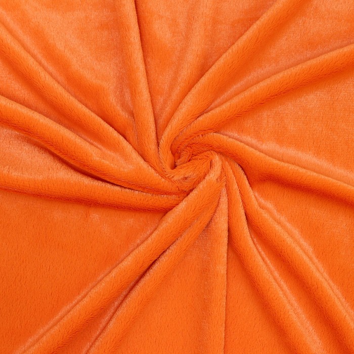 Лоскут «Мех» на трикотажной основе, 100 × 150 см, цвет оранжевый - Фото 1