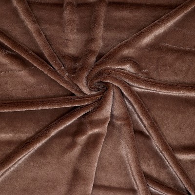 Лоскут «Мех» на трикотажной основе, 100 × 150 см, цвет тёмно-коричневый
