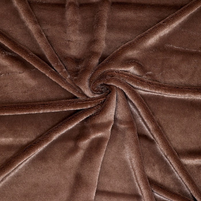 Лоскут Мех на трикотажной основе, 100*150см,цвет темно-коричневый