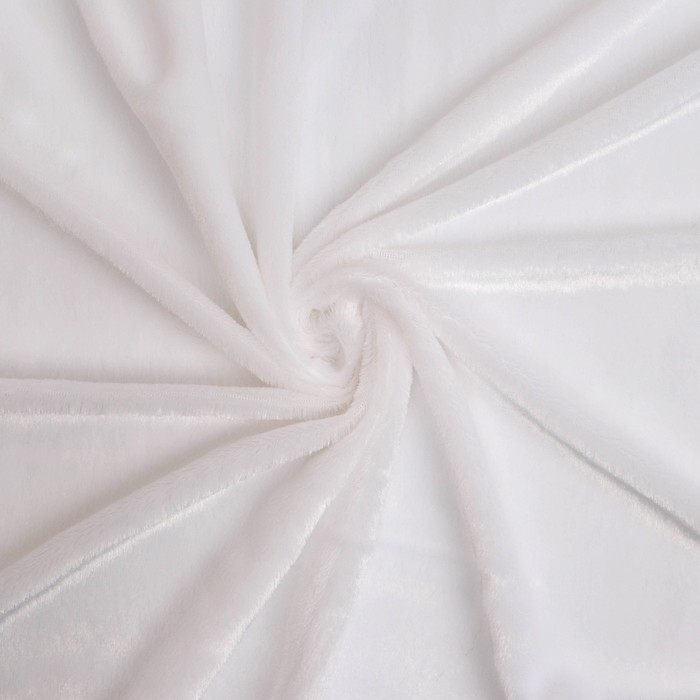 Лоскут c мехом на трикотажной основе, 50 × 50 см, цвет белый - Фото 1