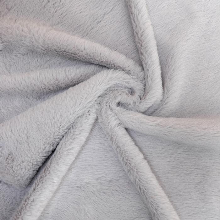 Лоскут «Мех» на трикотажной основе, 100 × 150 см, цвет серый - Фото 1