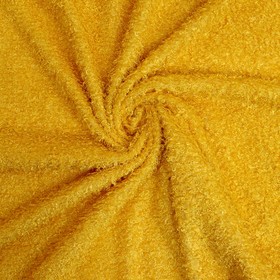 Лоскут Мех на трикотажной основе кудрявый, 50*50см,цвет желтый